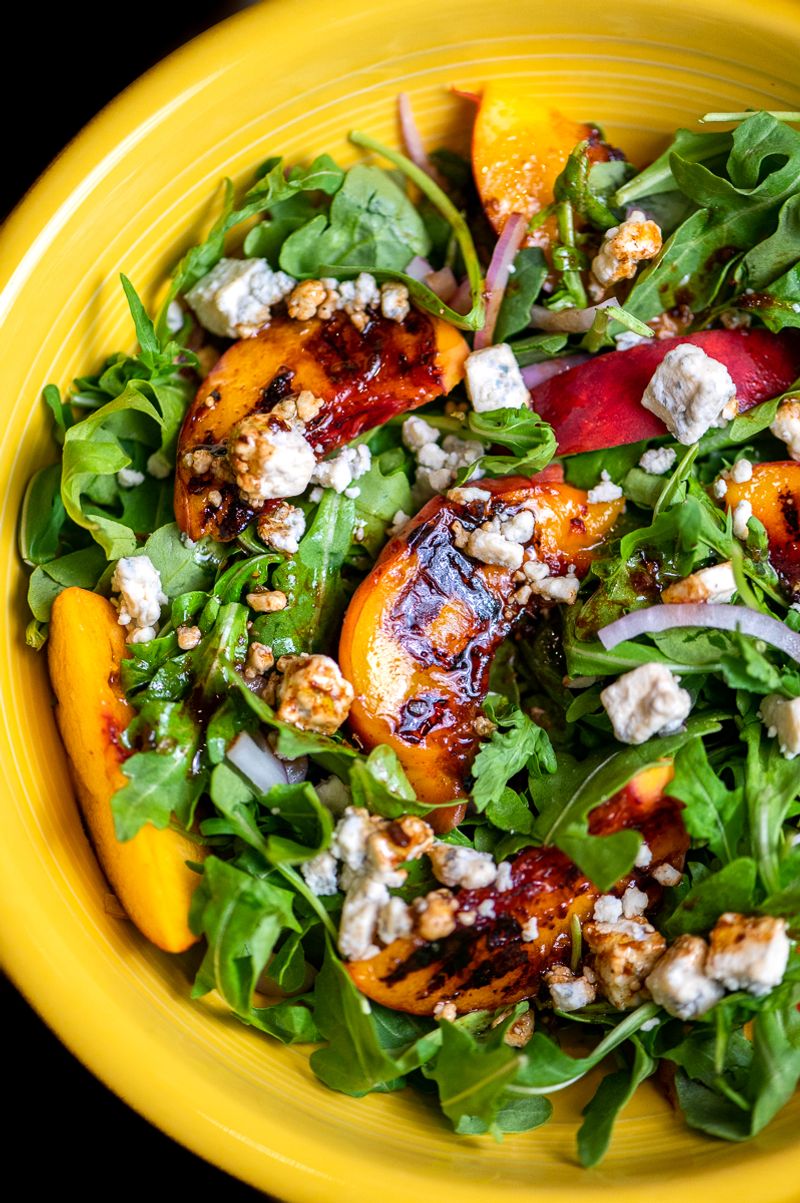 Grilled Peach & Arugula Salad