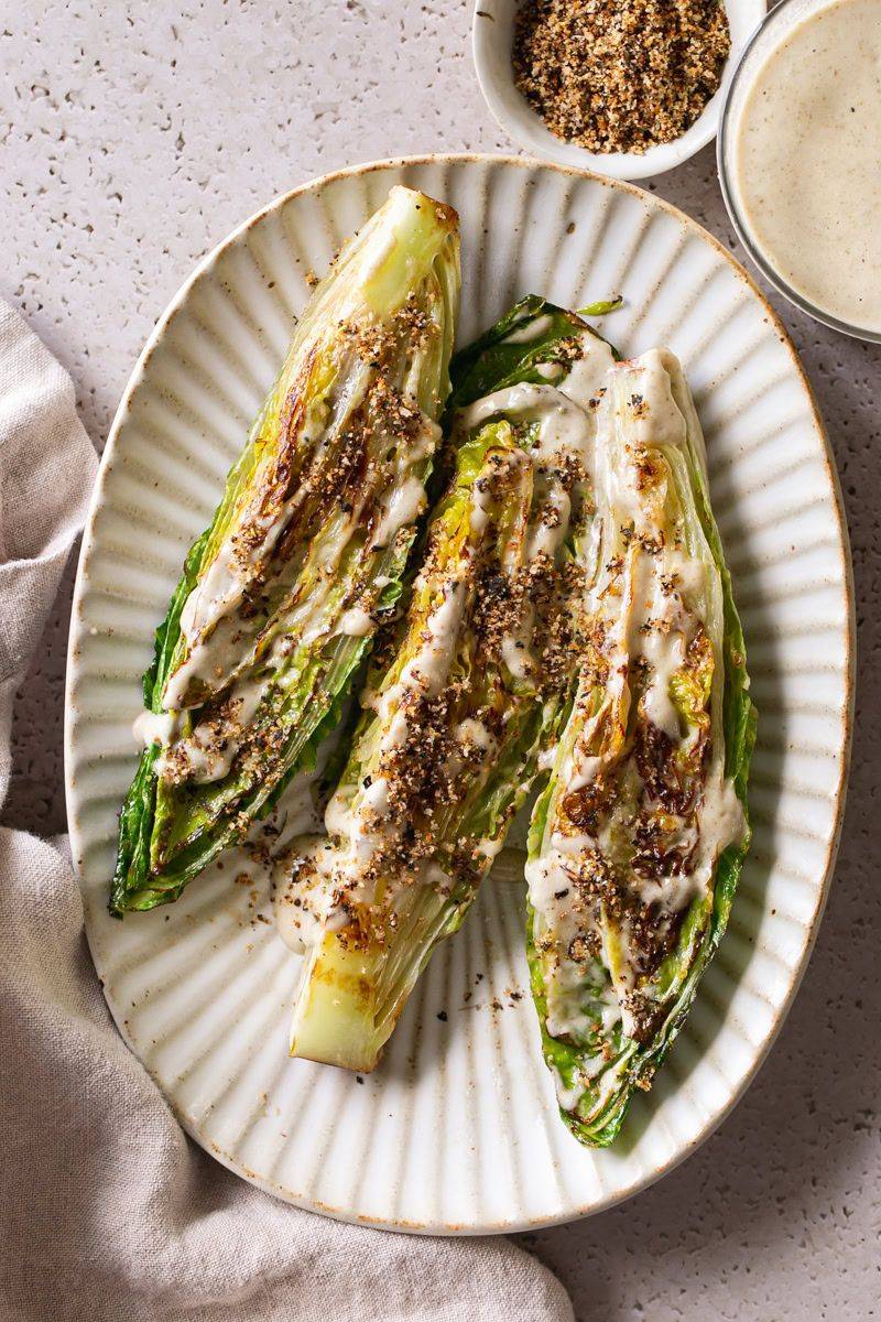 Grilled Romaine Caesar Salad