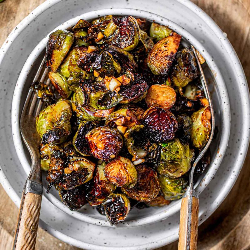 Maple Roasted Brussels Sprouts