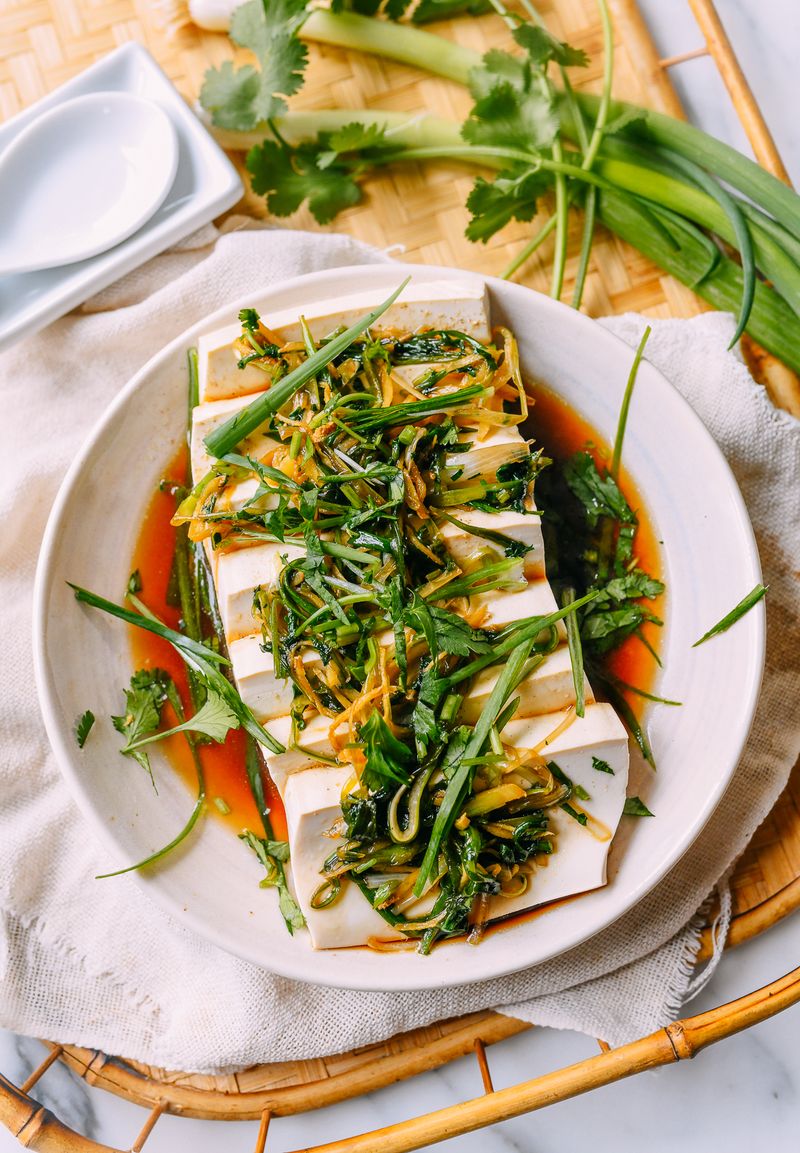 Steamed Tofu With Vegetables