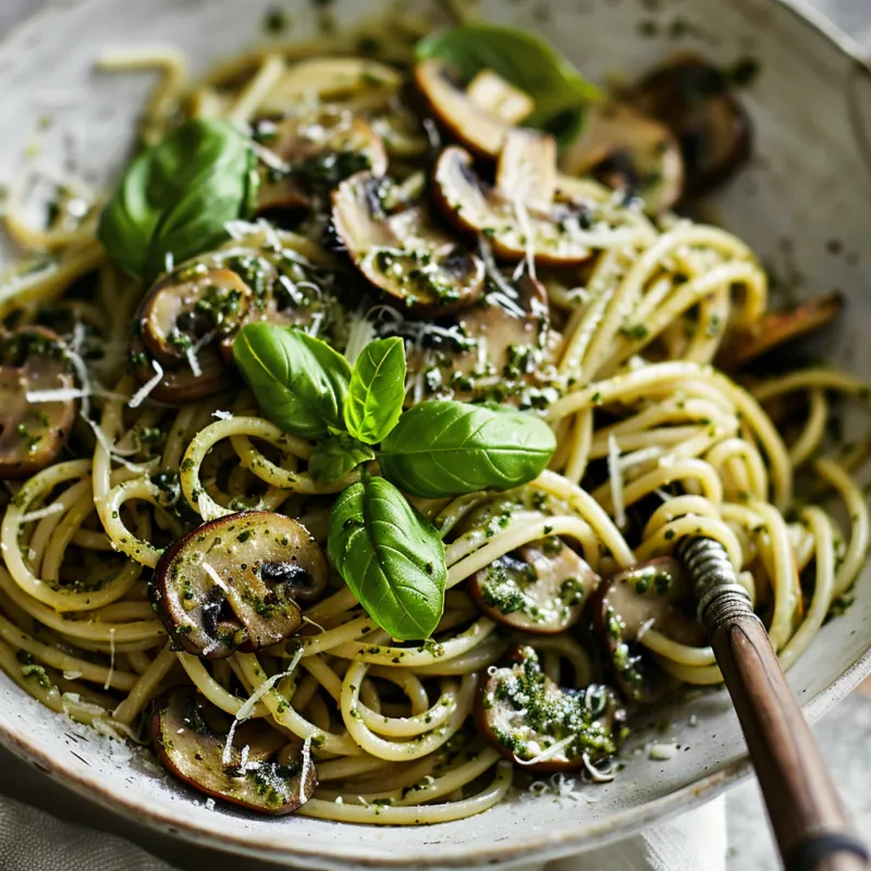 Garlic Butter Mushroom Spaghetti