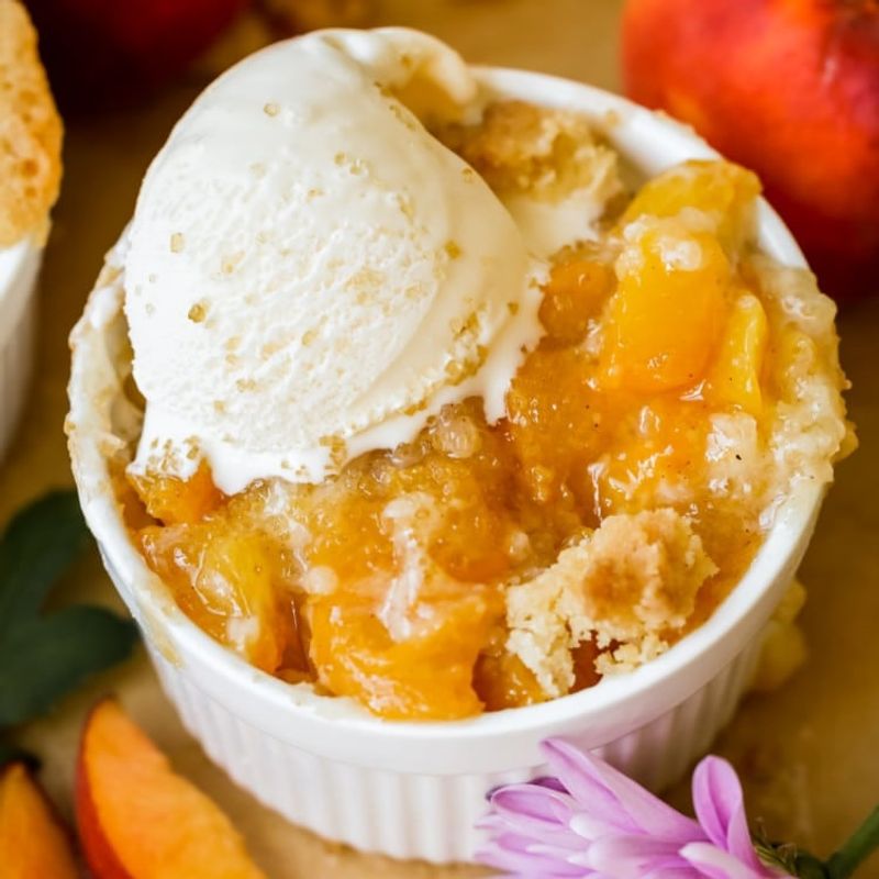 Mini Peach Cobblers