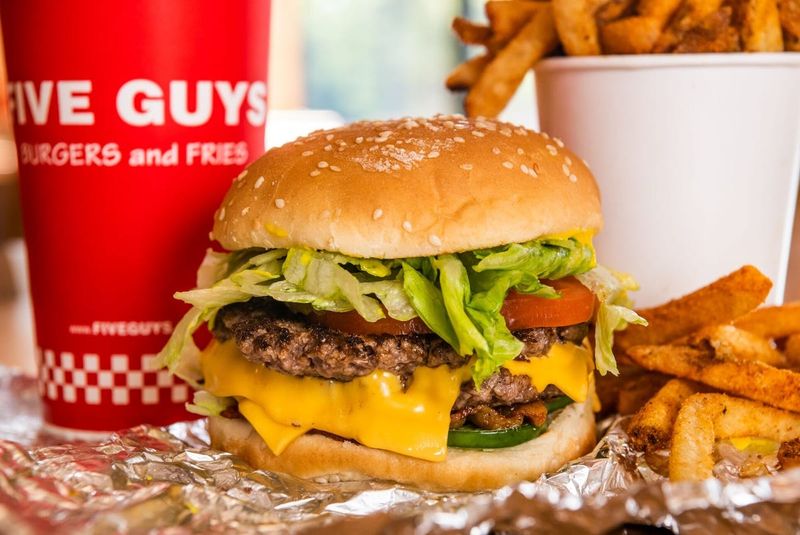 Peanut Butter & Bacon Burger From Five Guys