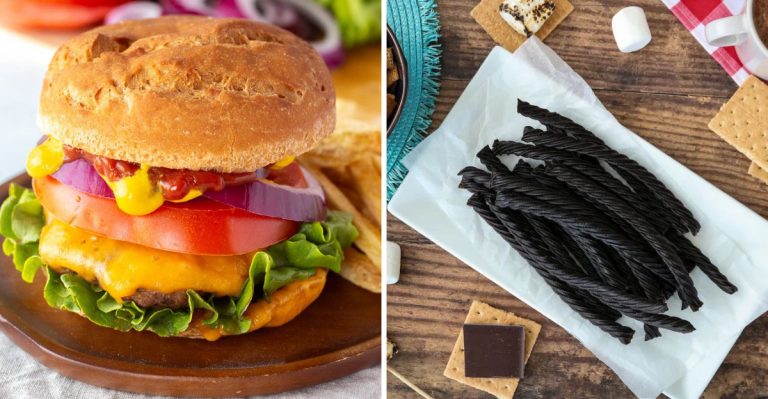 hamburger and licorice