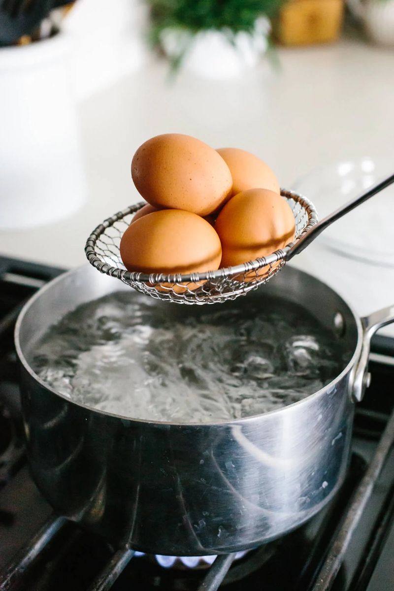 Drop Eggs Into Boiling Water For Easier Peeling