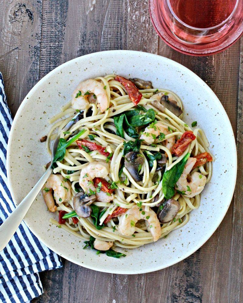 Mediterranean Whole Wheat Pasta With Shrimp