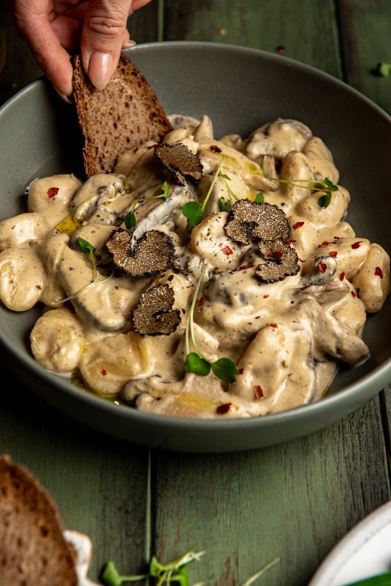 Add Truffle Oil And Fresh Herbs