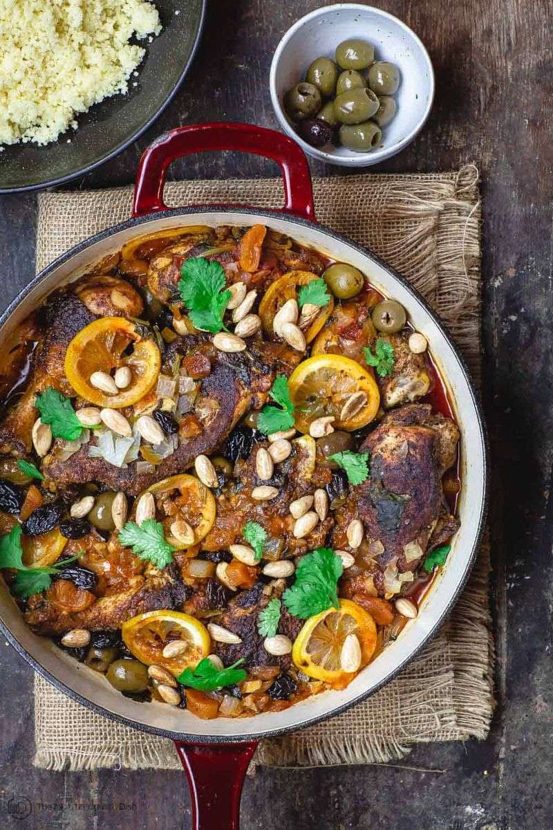 Moroccan-Spiced Chicken Tagine With Olives