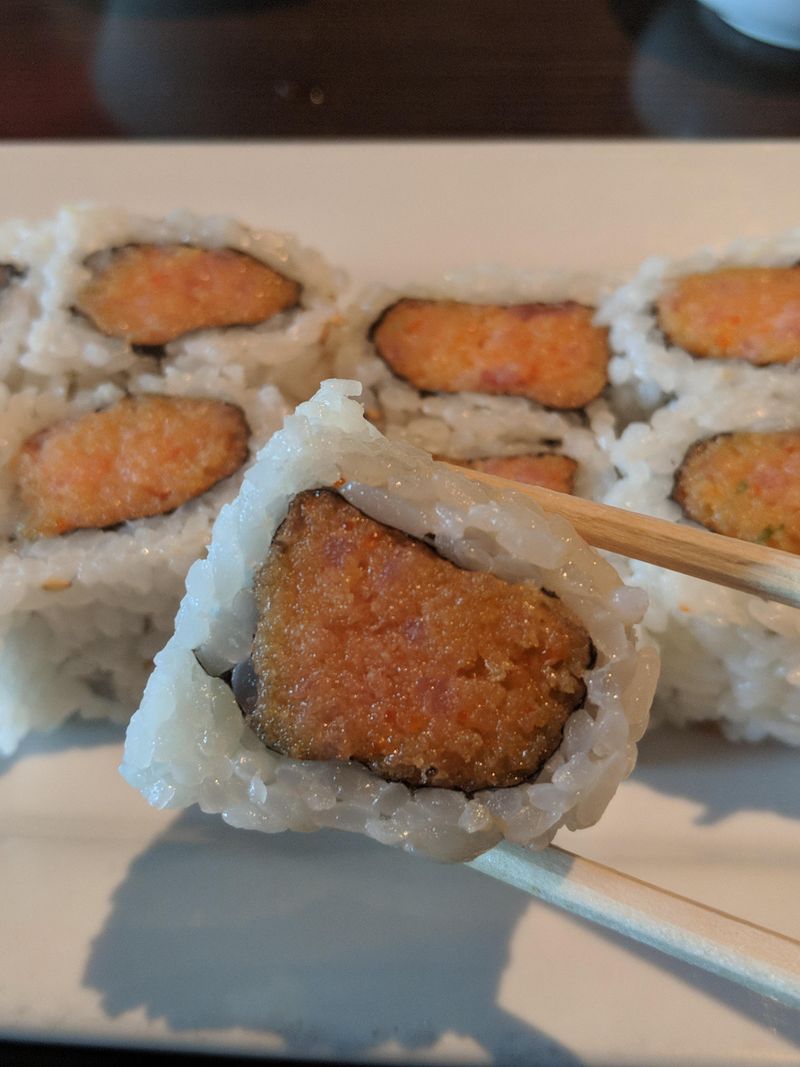 Fish Scraps In Sushi Rolls (Spicy Tuna, Etc.)