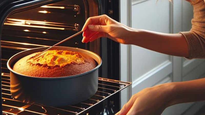 Opening The Oven Door To Peek