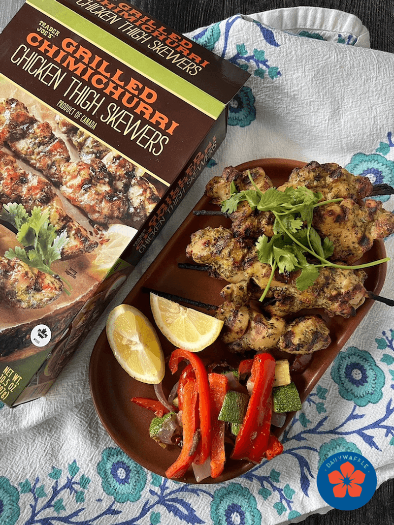 Grilled Chimichurri Chicken Thigh Skewers