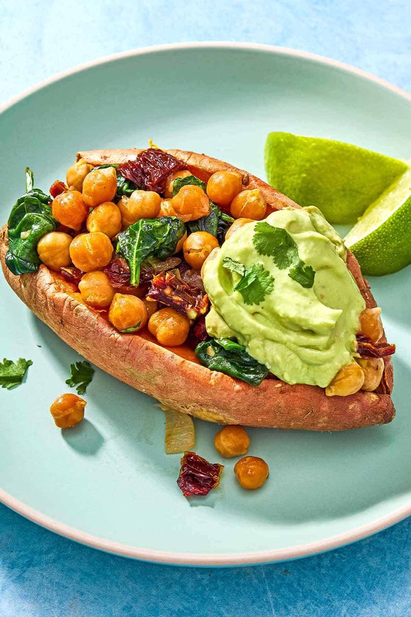Mediterranean Stuffed Sweet Potatoes