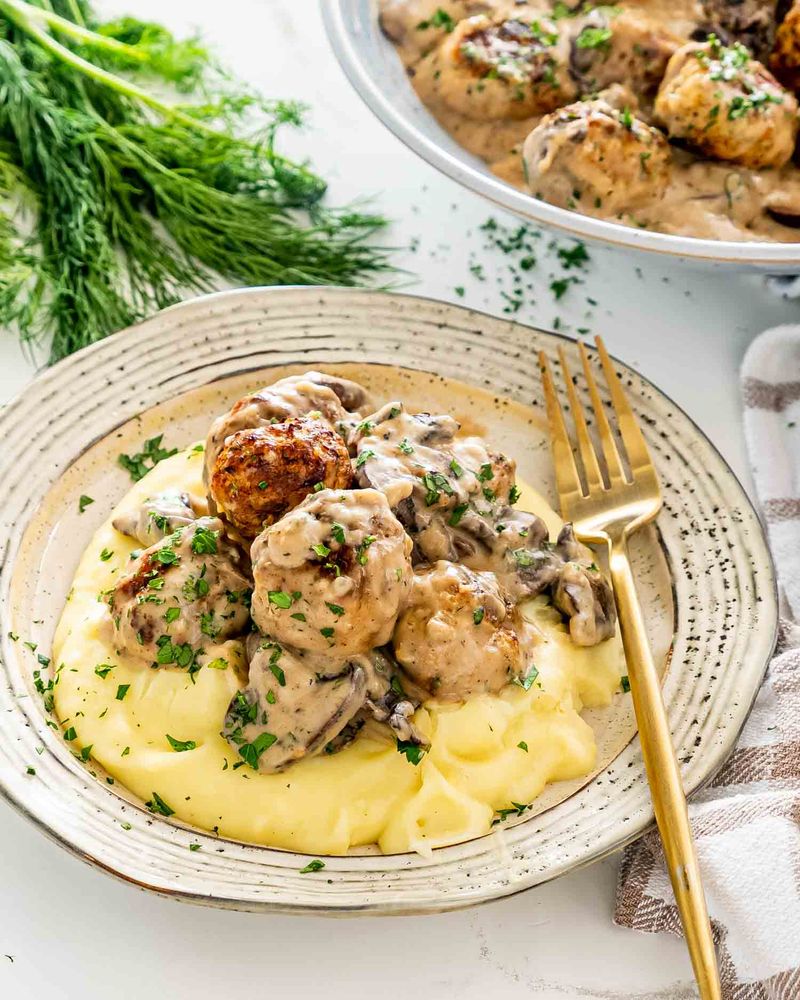 Venison Meatballs In Mushroom Gravy