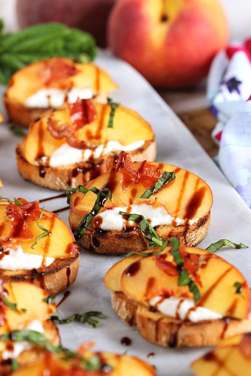Peach Bruschetta