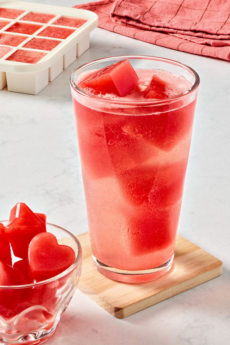 Watermelon Ice Cubes For Cocktails Or Sparkling Water