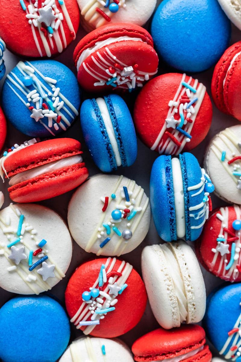 Red, White & Blue Macarons