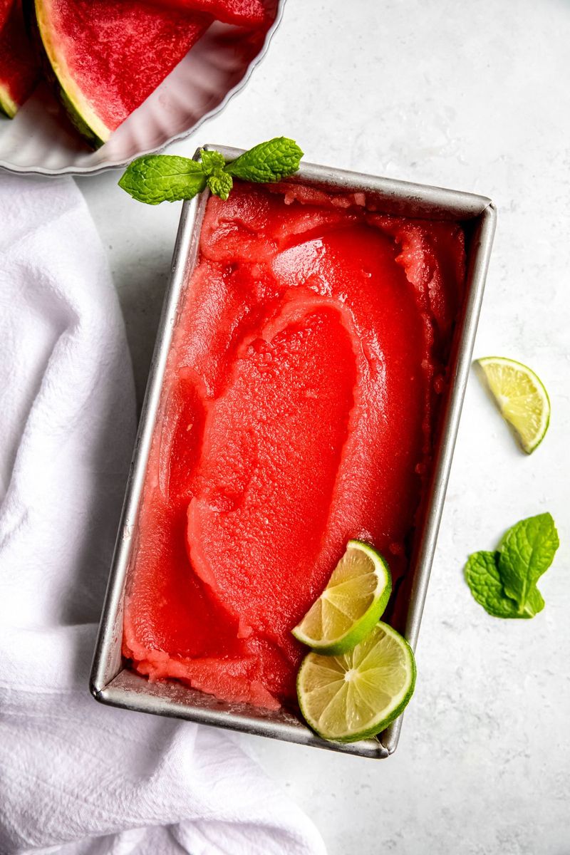 Watermelon Sorbet Or Granita