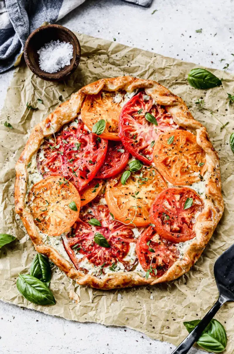Heirloom Tomato Galette With Herb Ricotta
