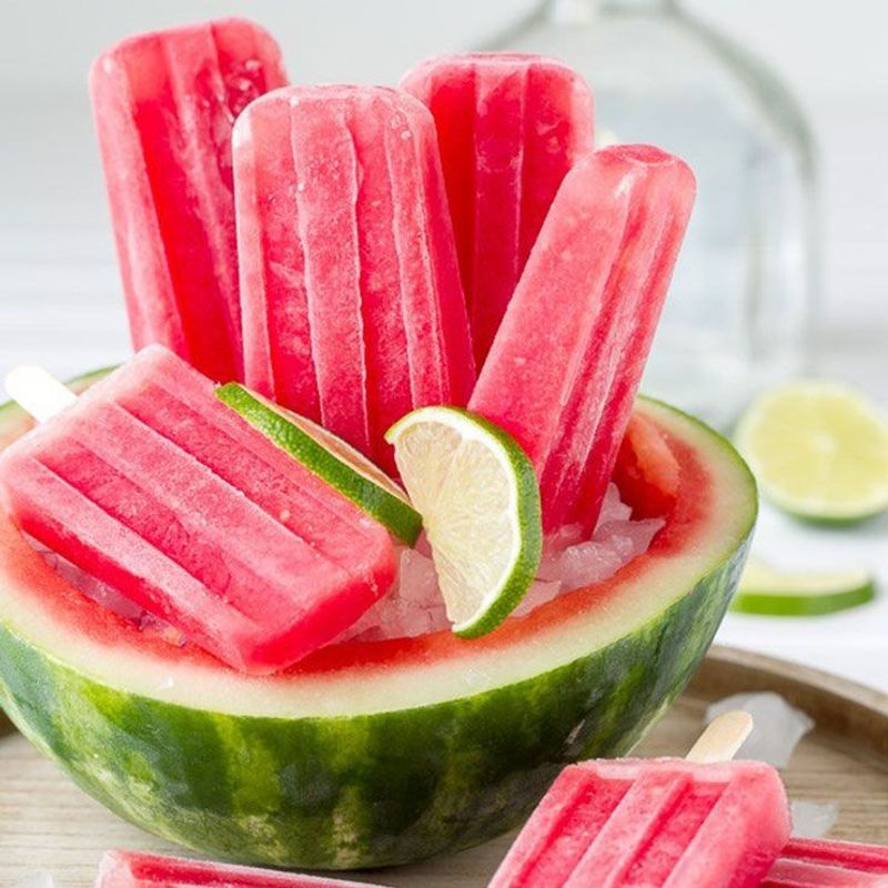 Frozen Watermelon Daiquiri Popsicles