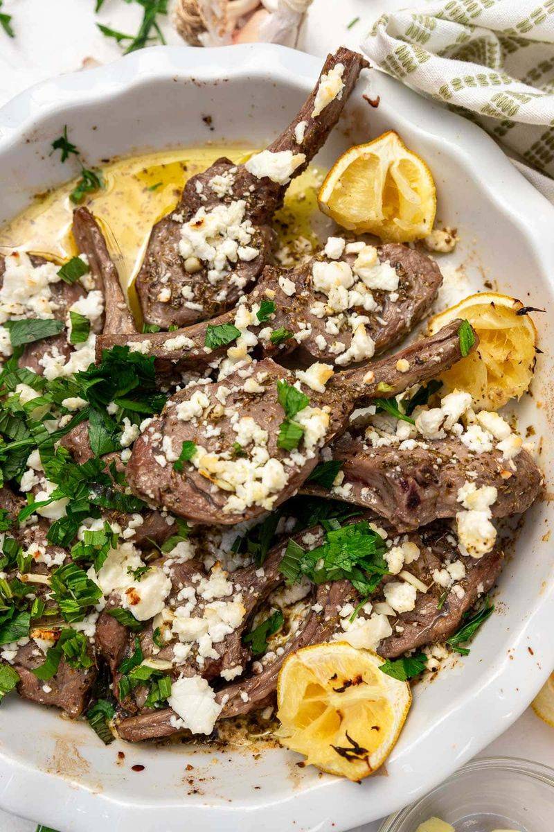 Greek Lamb Chops With Lemony Potatoes