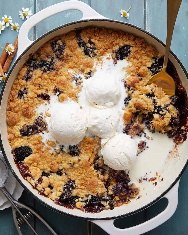 Campfire Berry-Peach Cobbler