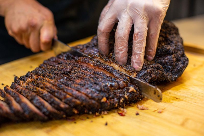 Brisket (BRIS-ket, not BRIS-set)