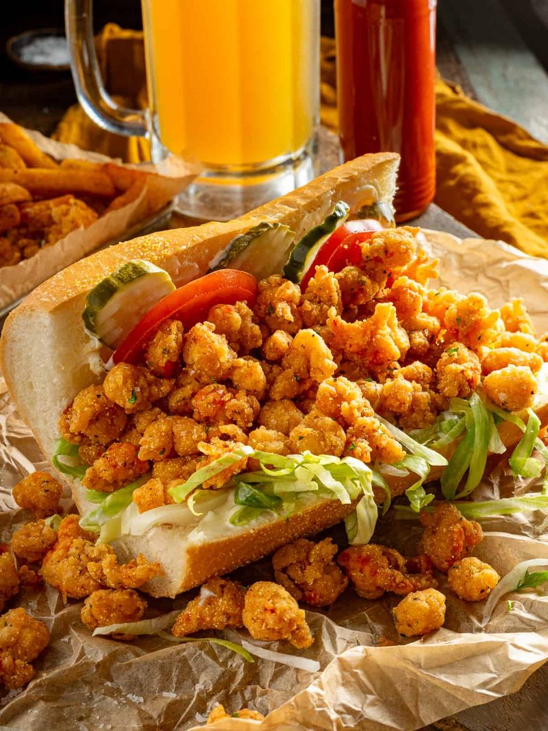 Crawfish Po'Boy – Mid-City Gas & Grill, New Orleans