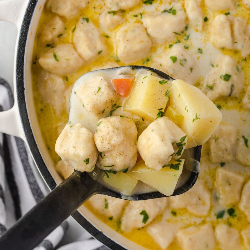 Knoephla Soup – Creamy Potato And Dumpling Soup