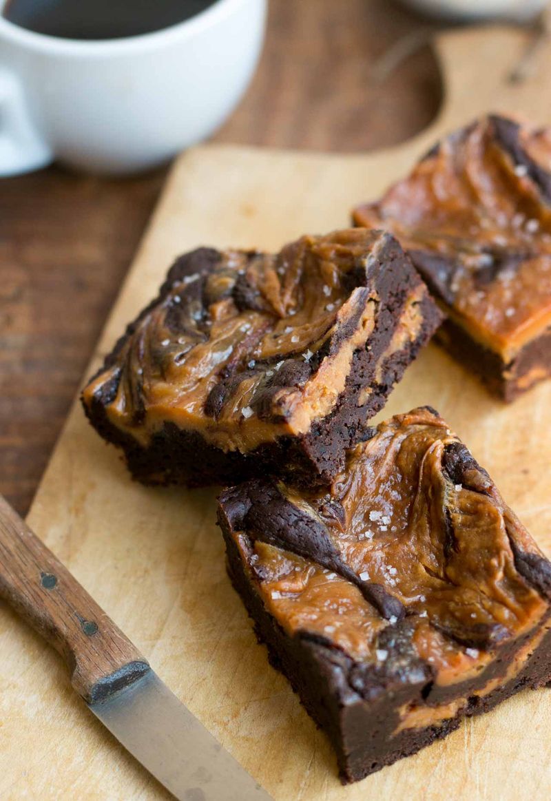 Salted Caramel Apple Brownies