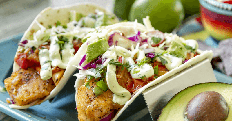 Baja Fish Tacos With Avocado Crema