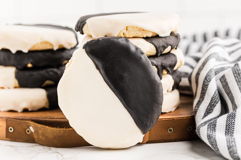 Black & White Cookie With Coffee