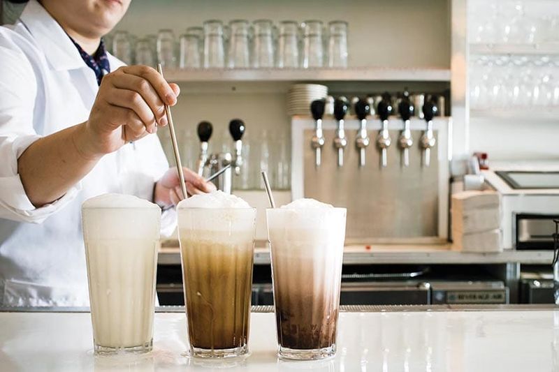 Egg Cream (Chocolate Syrup + Milk + Seltzer)