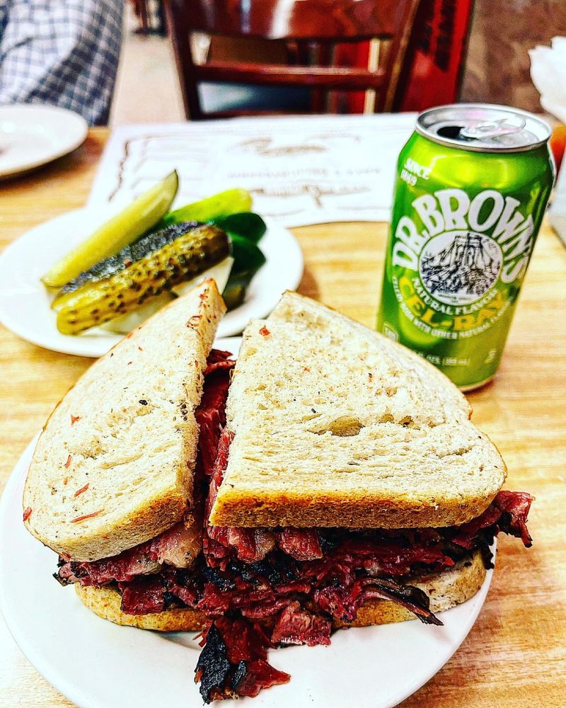 Pastrami On Rye With Cel-Ray Soda