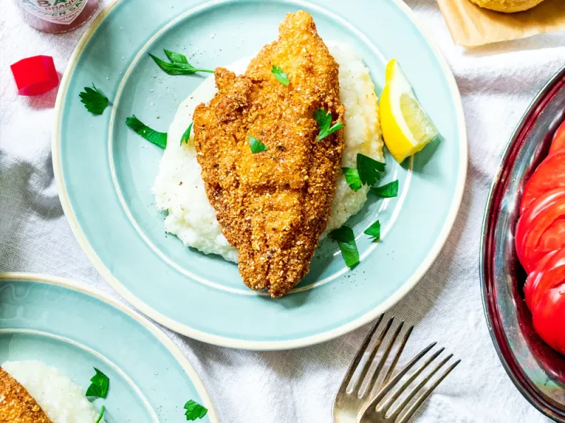 Fried Catfish with Grits – Fish Camp Staple