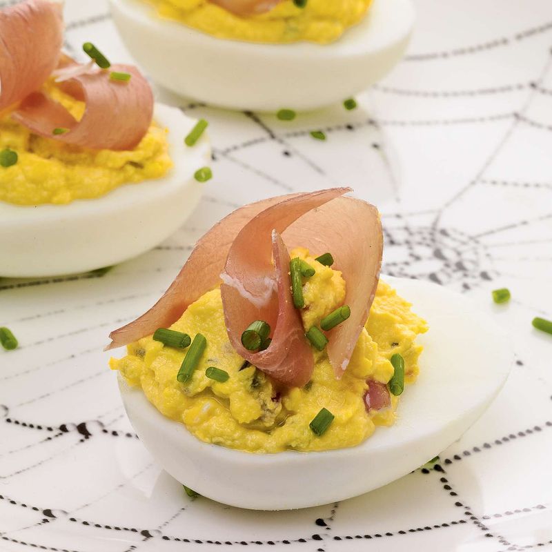 Deviled Eggs with Country Ham: The Picnic Classic