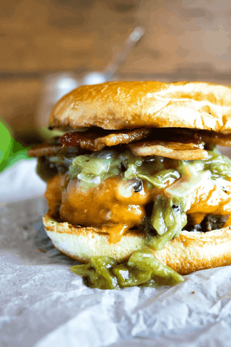 Green Chile Cheeseburger (Breakfast Twist)