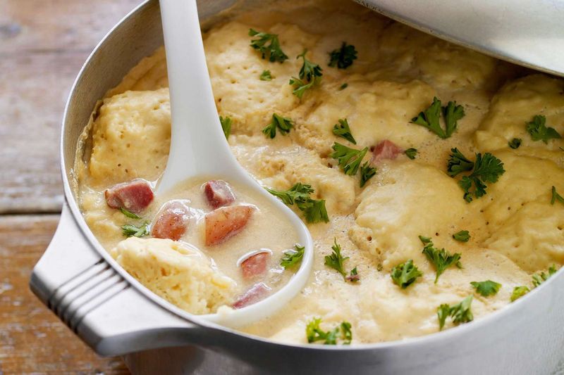 Knoephla Casserole – Dumplings Baked With Cheese And Cream