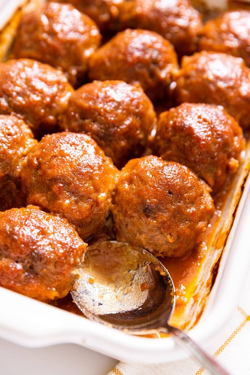 Ham Balls With Pineapple Glaze