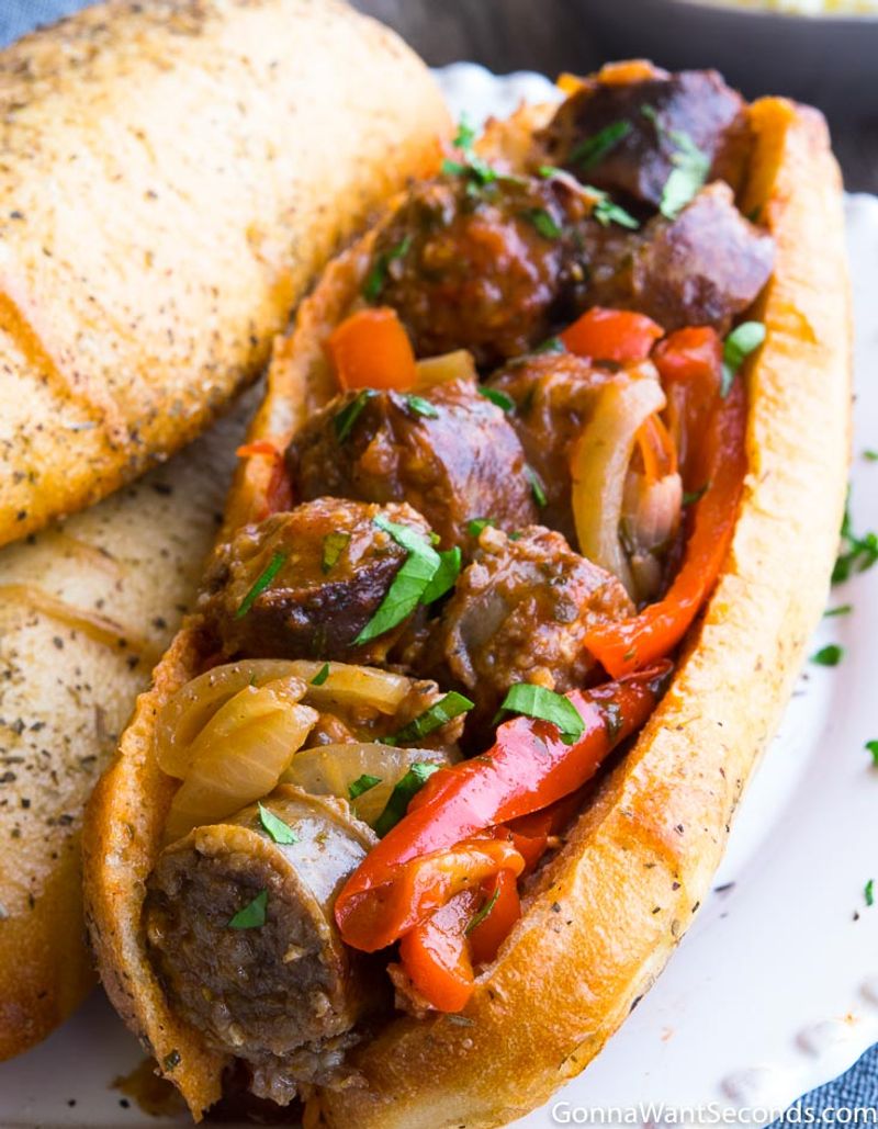 Sausage and Peppers Sandwich: Boardwalk Comfort Food