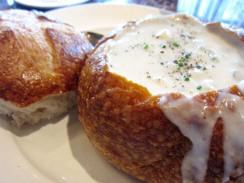 Lobster Bisque in a Bread Bowl