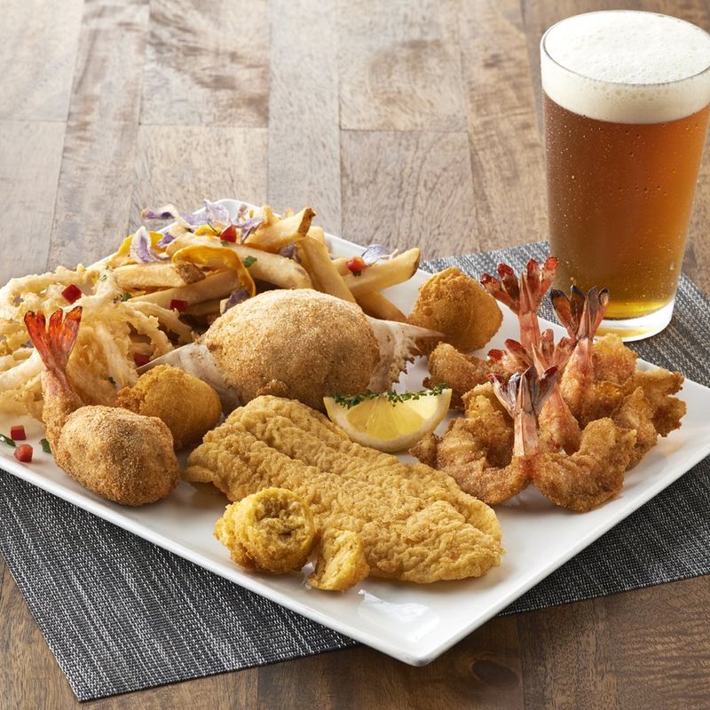 Generic Fried Seafood Platters in Tourist Areas