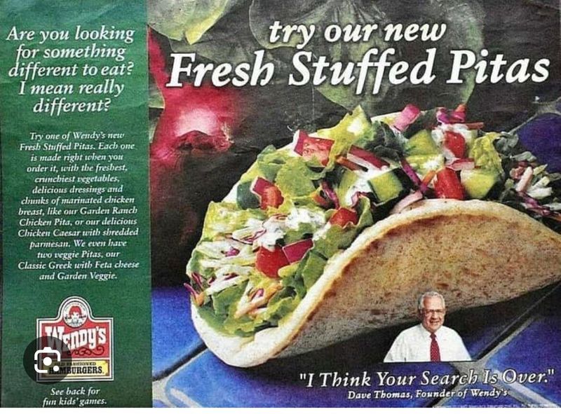 Wendy's Hot Stuffed Pita