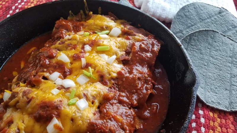 Blue Corn Enchiladas With Egg