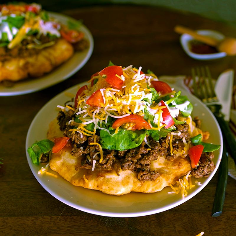 Frybread Tacos – Native American Frybread With Toppings