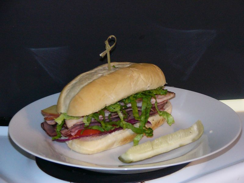 Cold Cut Sandwich With Wild Rice Salad