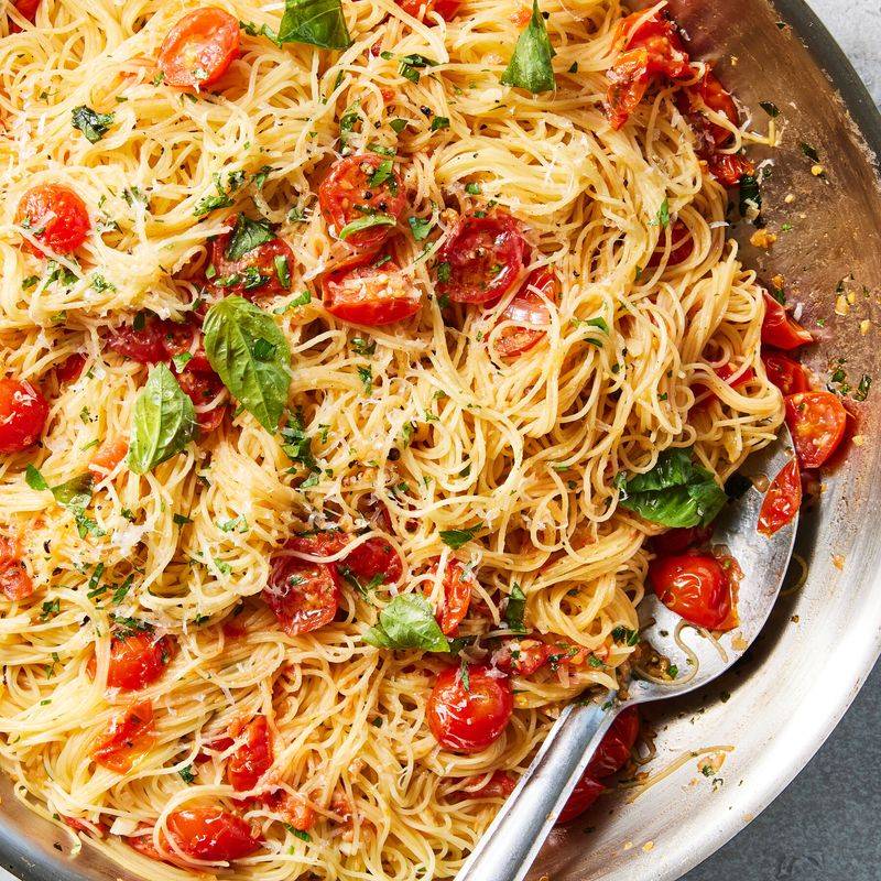 Angel Hair Pasta with Everything