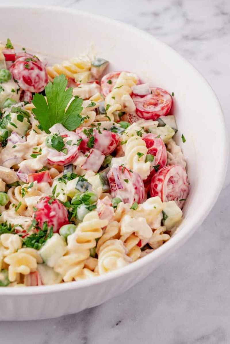 Mayo-Drenched Pasta Salad