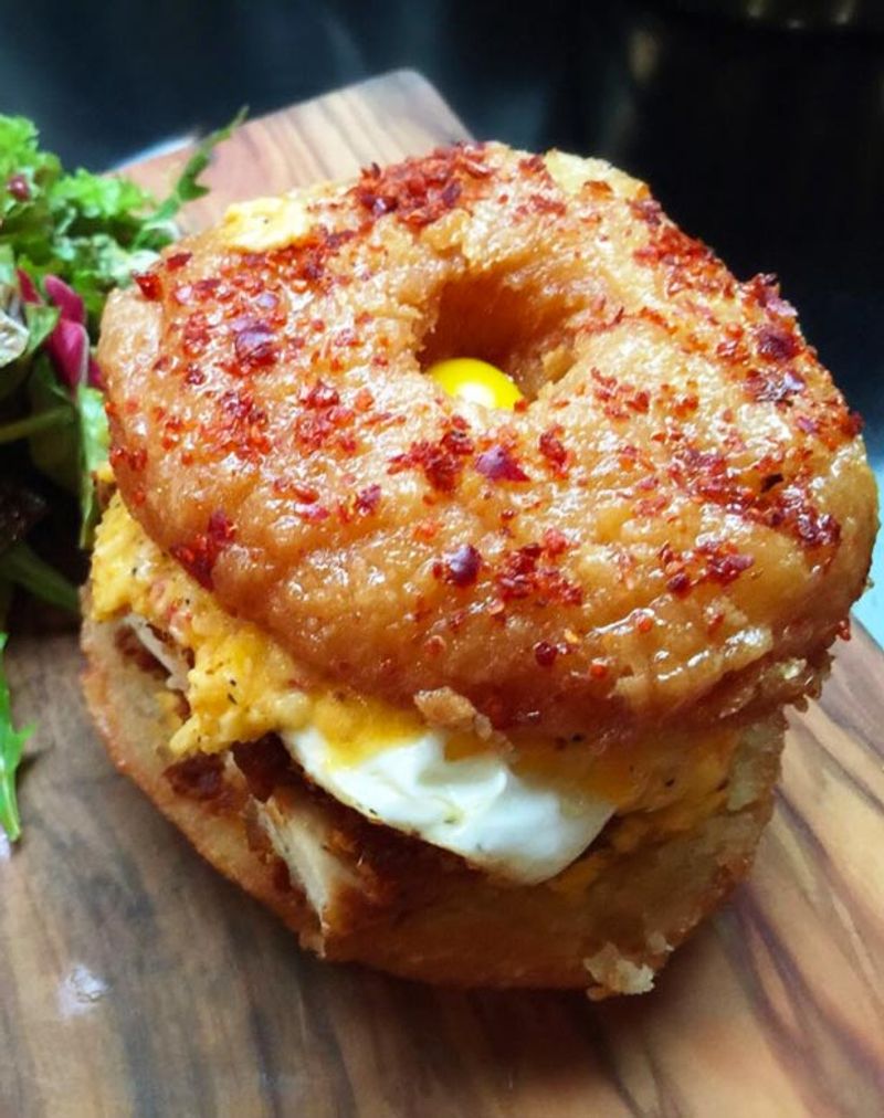 Doughnut Bacon-Egg-And-Cheese Sandwich