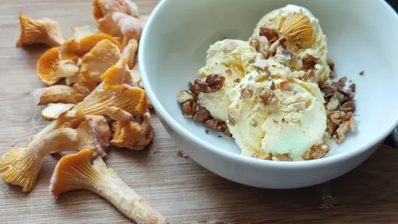 Chanterelle Mushroom Ice Cream