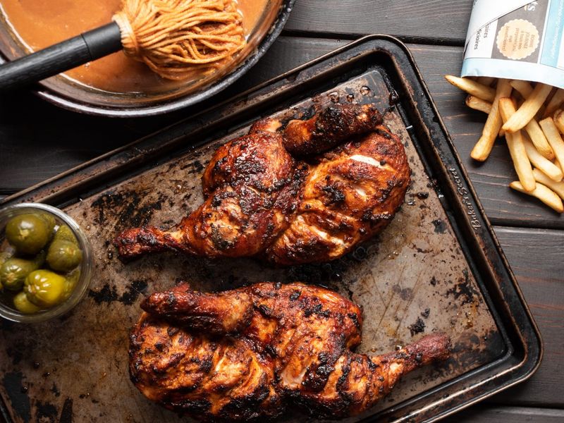 Barbecue Chicken with Vinegar Mop